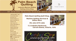 Desktop Screenshot of palmbeachquilting.com.au